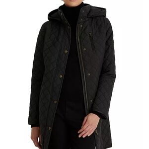 Ralph Lauren Black Hooded Puffer Coat